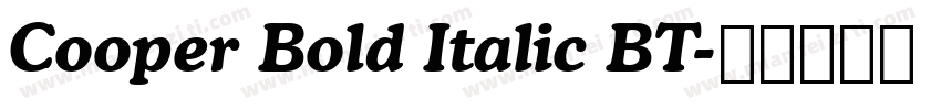 Cooper Bold Italic BT字体转换